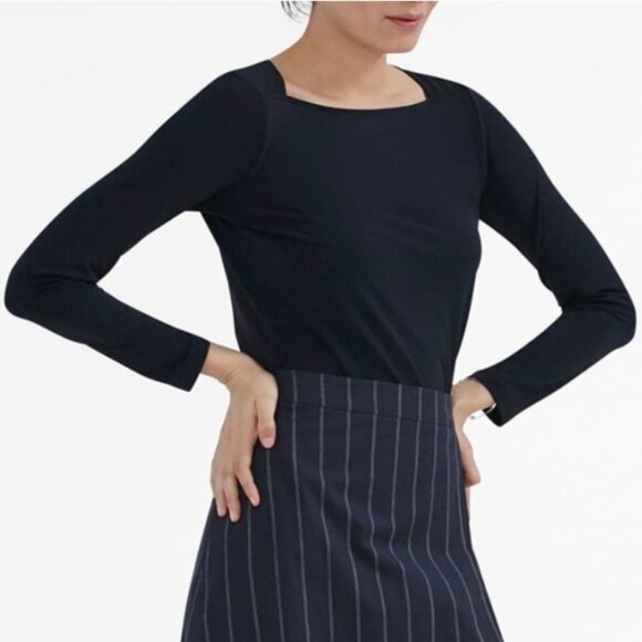 MM Lafleur The Bee Shirt Navy Blue Long Sleeve - Picture 1 of 9